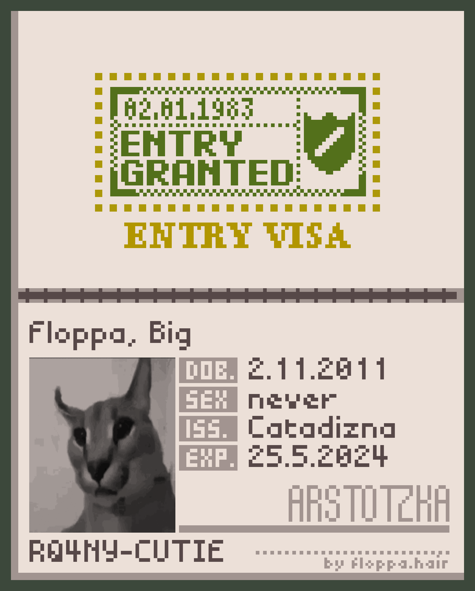 Example of a custom Arstotzkan passport